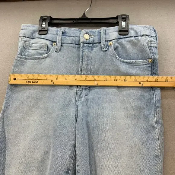 Good American Jean's Women's 6/28 Light Blue Ankle Skinny Raw Hem Preppy - Picture 11 of 15
